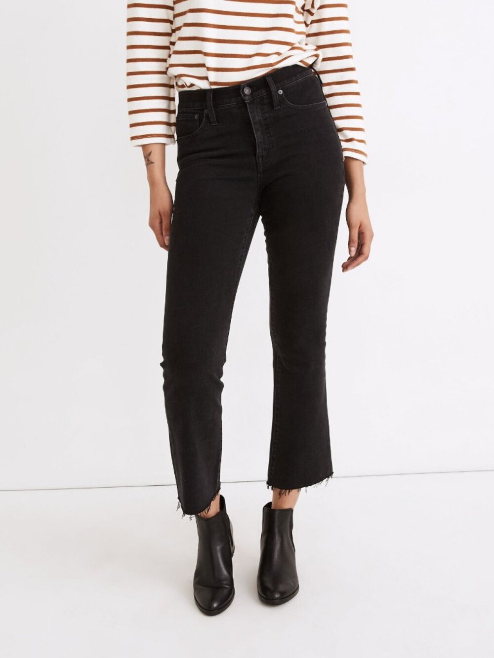 MADEWELL Women's Cali Demi-Boot Jeans in Edmunds Wash: Raw-Hem Edition Size 25P